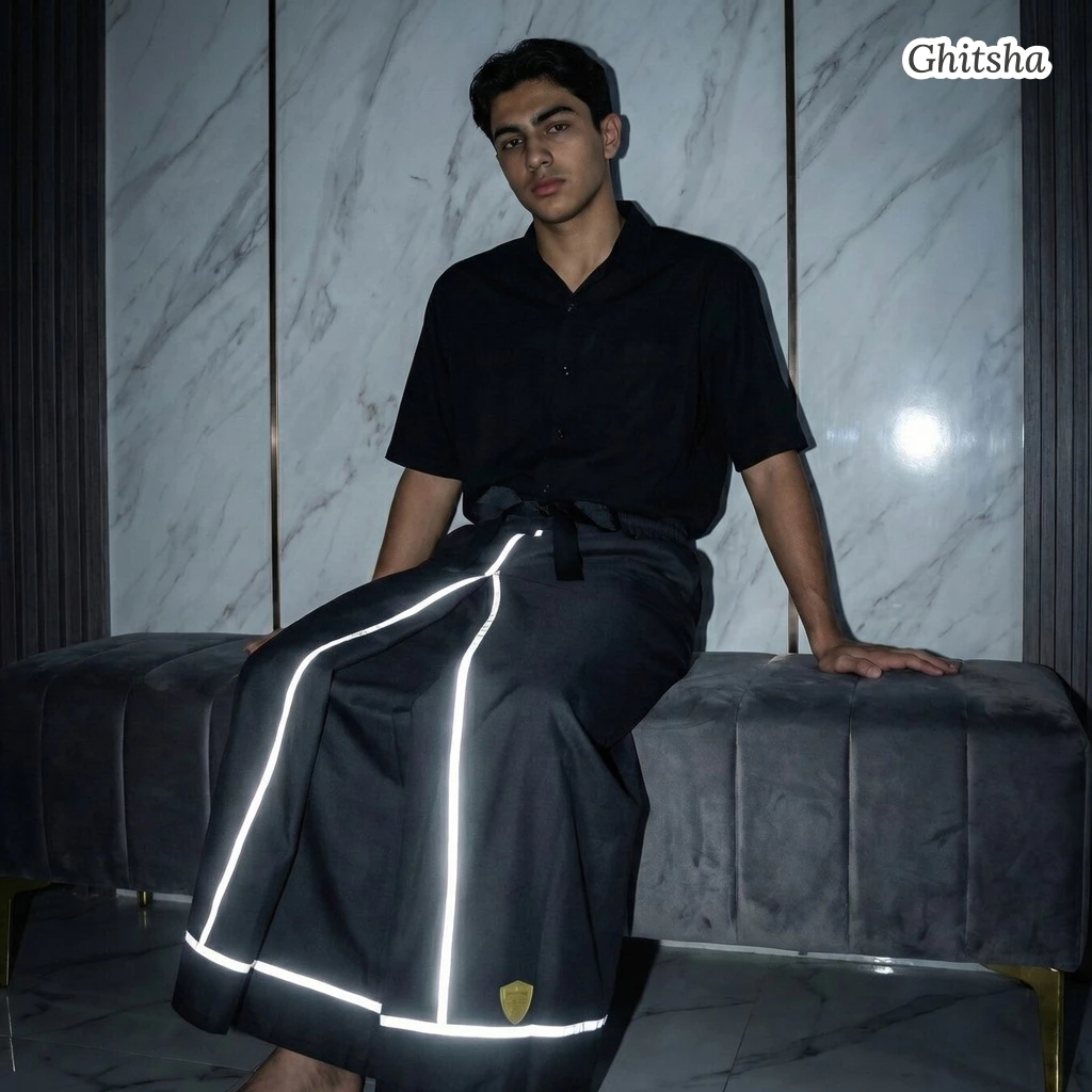 Utsman | Sarung Instan Reflective Anak & Pria by VICKZTHA | Sarung Menyala Premium Sunat & Ibadah