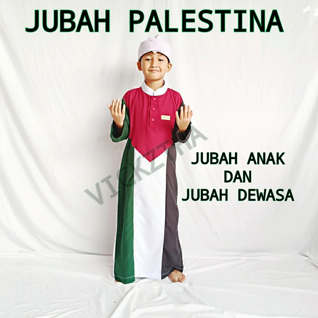 Jubah Palestina / Jubah pria Palestina / Jubah Anak Palestina / Koko Anak Palestina / Koko Pria